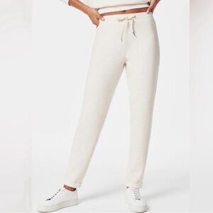 Spanx Size L Heathered Oatmeal AirEssentials Luxe Tapered Jogger Sweatpants